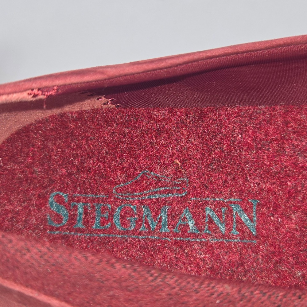 Stegmann Liesl Wedge Pump Womens 8.5 Burgundy Suede Cork Comfort Walking Shoes - Picture 8 of 10